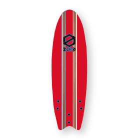 Tabla De Surf Blanda 5'8 Fish Zero Roja