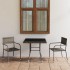 Set comedor jardín 3 pzas ratán sintético gris antracita y