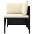 Set de muebles de jardín 7 pzas y cojines ratán sintético