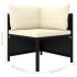 Set de muebles de jardín 7 pzas y cojines ratán sintético
