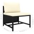 Set de muebles de jardín 7 pzas y cojines ratán sintético