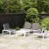 Set de muebles de jardín 4 piezas con cojines plástico