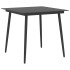 Juego de comedor para jardín 5 piezas negro y