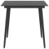Juego de comedor para jardín 5 piezas negro y