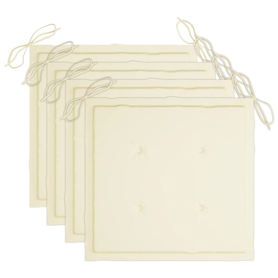 Sillas de jardín con cojines 4 uds madera maciza de acacia