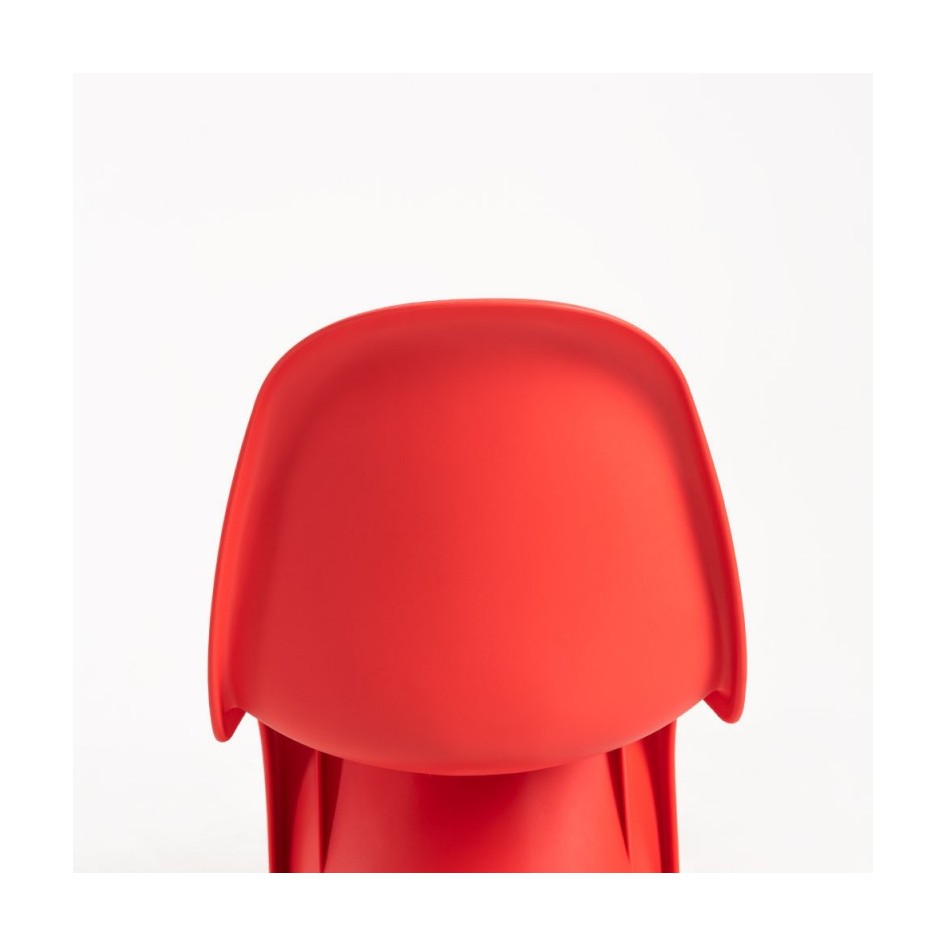 Silla de diseño, modelo Onda color roja