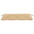 Banco de jardín madera maciza de teca con cojín beige 112