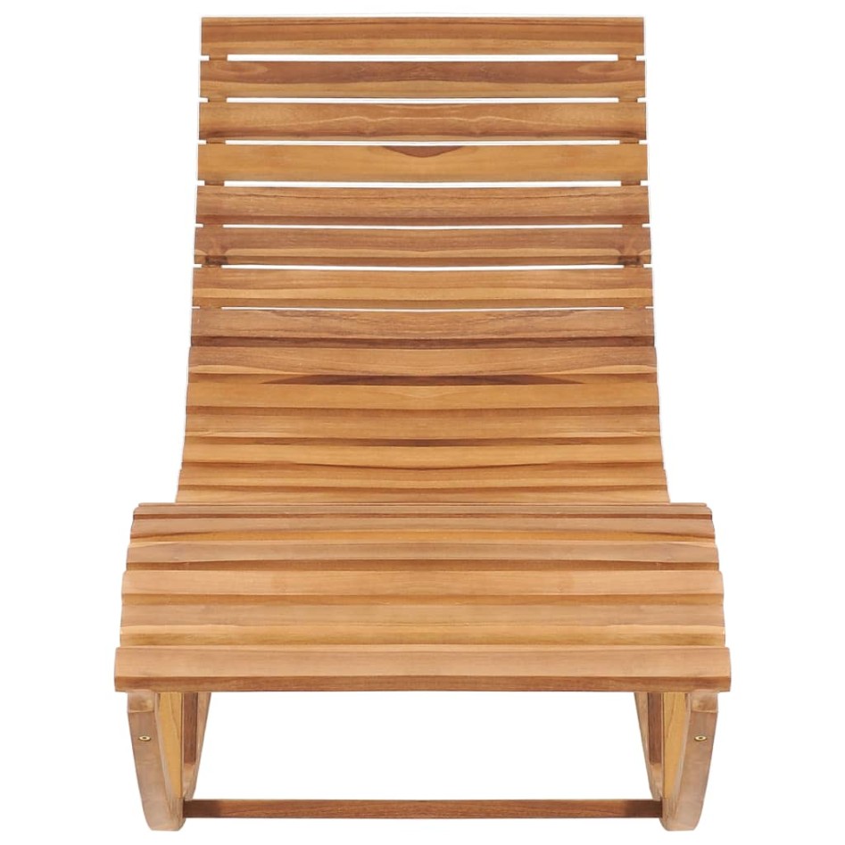 Tumbona mecedora con cojín madera maciza de