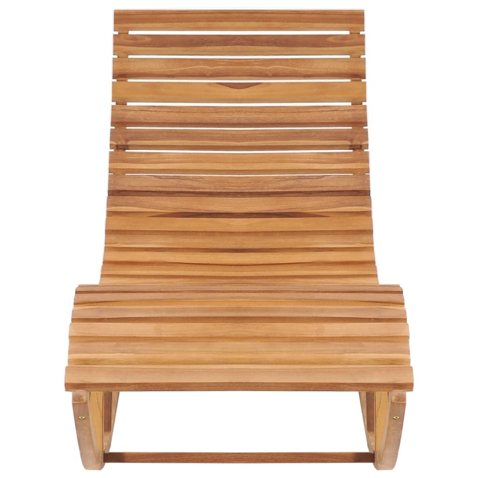 Tumbona mecedora con cojín madera maciza de