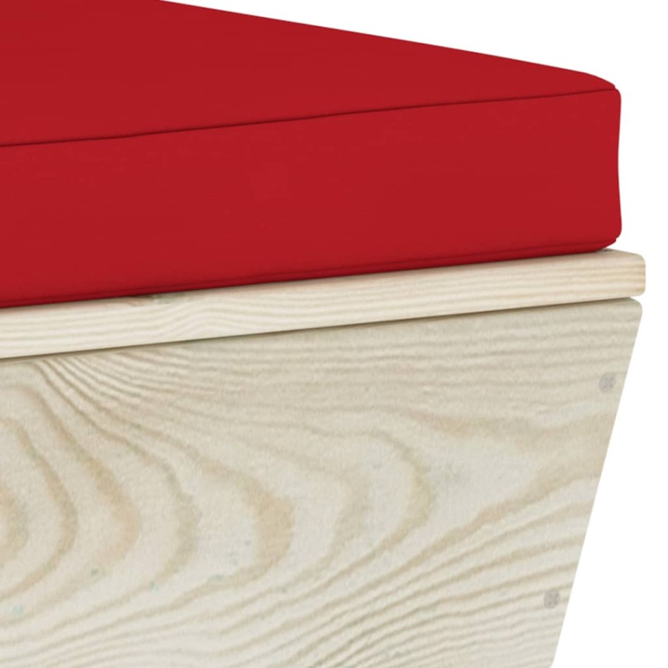 Muebles de jardín de palets 5 pzas y cojines madera de