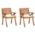 Sillas de comedor jardín con cojines 2 uds madera maciza