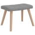 Silla mecedora con reposapiés tela gris