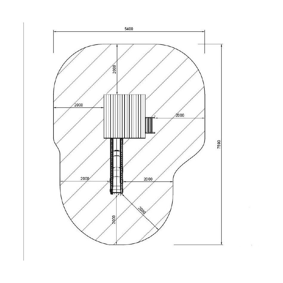 Parque Infantil Tibidabo Lona L con rampa de escalada