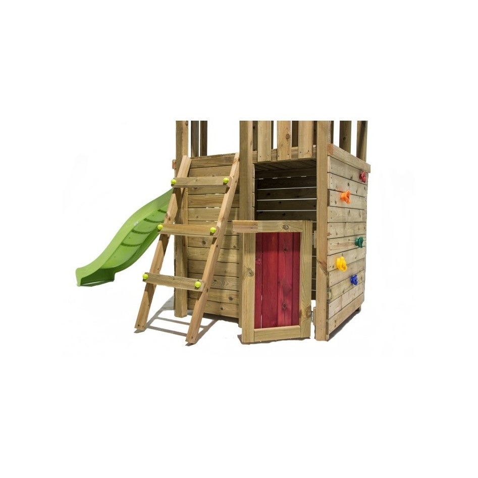 Parque Infantil Tibidabo con Casita y rampa de escalada