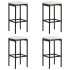 Set muebles bar jardín 5 piezas y cojines ratán sintético