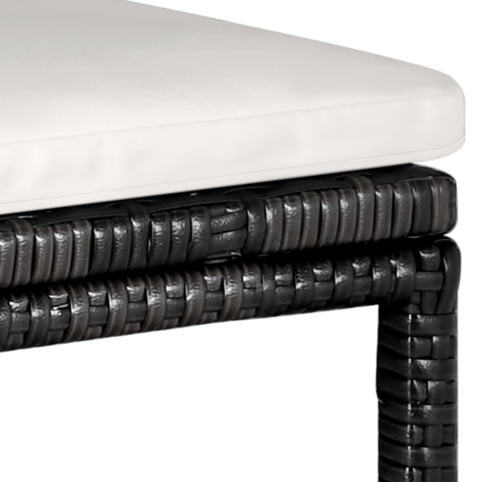 Set de bar para jardín 5 pzas y cojines ratán sintético