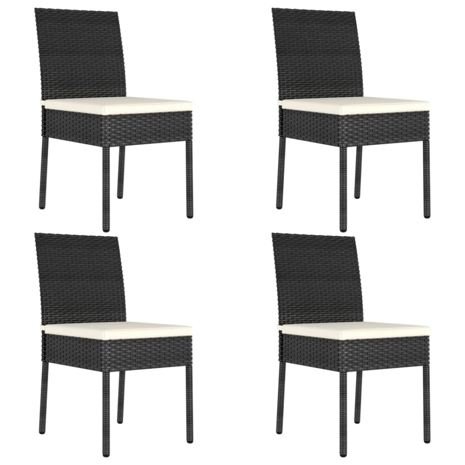Conjunto de comedor de jardín 5 piezas ratán sintético