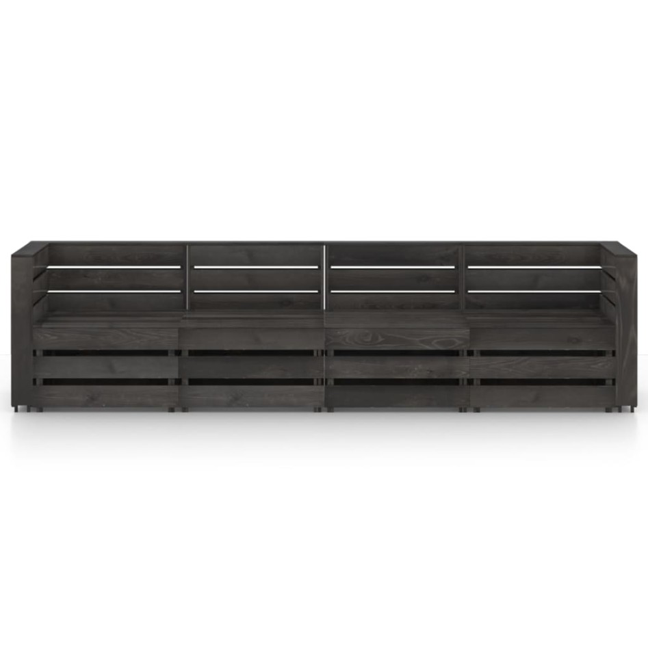 Sofá de jardín de 4 plazas madera de pino impregnada