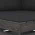 Sofá de palets 2 plazas cojines gris madera de pino
