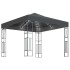 Cenador con tira de luces LED 3x3 m tela gris