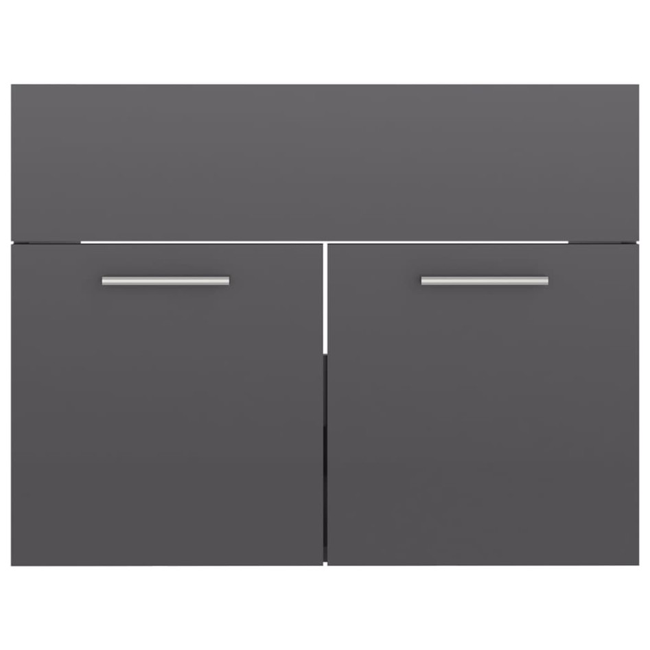 Juego de muebles de baño madera de ingeniería gris