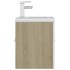 Mueble con lavabo aglomerado blanco y roble