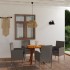 Juego de comedor para jardín 5 piezas gris