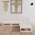 Set de salón de jardín de 5 piezas blanco madera maciza de