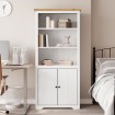 Librería BODO madera maciza de pino blanco y marrón 80x40x172cm