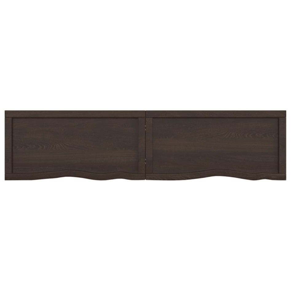 Tablero mesa madera roble tratada marrón oscuro 160x40x(2-4)