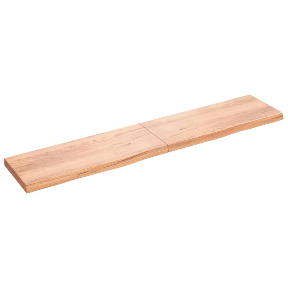 Tablero mesa madera roble tratada marrón claro 200x40x(2-6)
