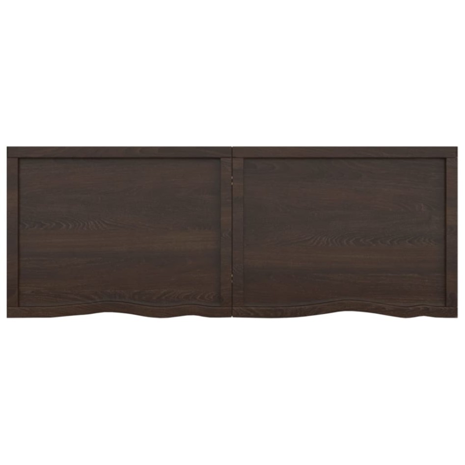 Tablero mesa madera roble tratada marrón oscuro 160x60x(2-4)