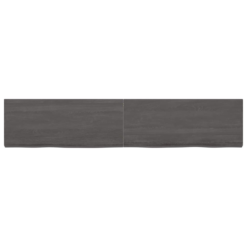 Tablero mesa madera roble tratada marrón oscuro 200x40x(2-6)