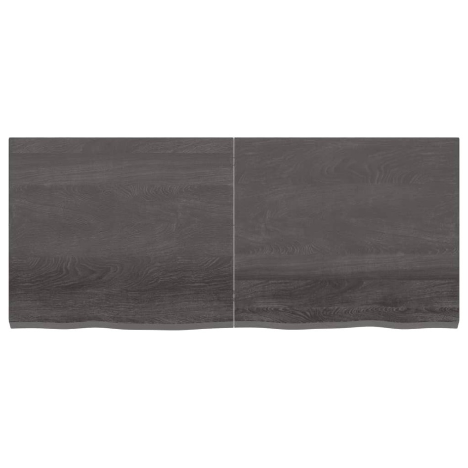 Tablero mesa madera roble tratada marrón oscuro 140x60x(2-4)