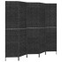 Biombo de 5 paneles jacinto de agua negro 205x180