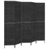 Biombo de 5 paneles jacinto de agua negro 205x180