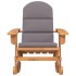 Silla mecedora Adirondack con cojines madera maciza