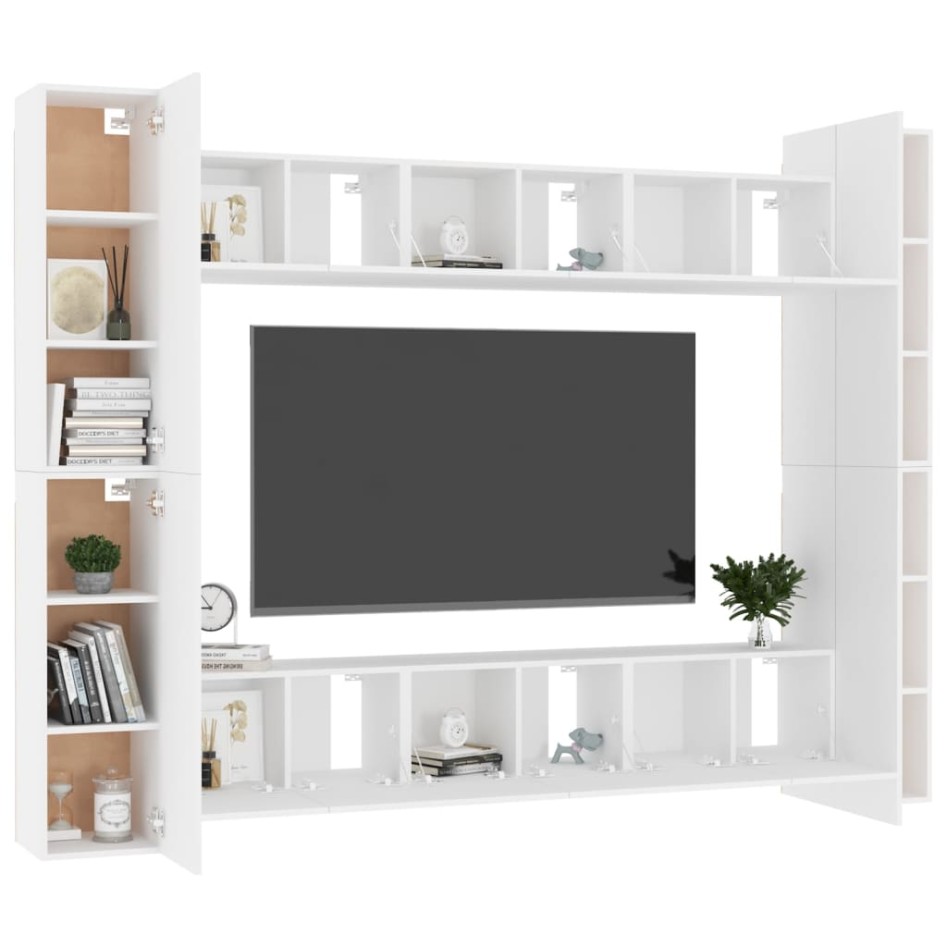 Juego de mueble para TV de 10 piezas aglomerado