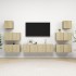 Set de muebles salón TV 8 pzas madera ingeniería roble