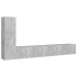 Set muebles de salón TV 3 pzas madera ingeniería gris