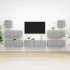 Set de muebles de salón 7 pzas madera ingeniería gris