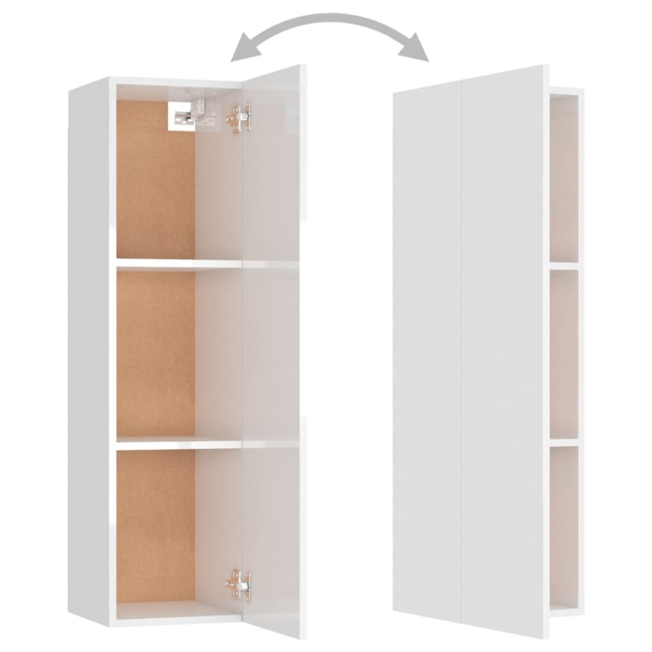 Set de muebles de salón 6 pzas madera ingeniería blanco