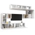 Set de muebles de salón 8 pzas madera ingeniería blanco