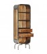 Aparador alto de madera maciza de mango 40x30x126 cm