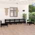 Juego de muebles de jardín 6 pzas madera de pino maciza