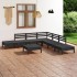 Juego de muebles de jardín 8 pzas madera maciza de pino