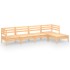Juego de muebles de jardín 5 piezas madera maciza