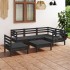 Juego de muebles de jardín 6 pzas madera de pino maciza