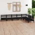 Juego de muebles de jardín 7 pzas madera maciza de pino