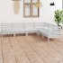 Juego de muebles de jardín 6 piezas madera maciza pino